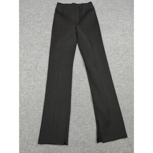Good American Pants Womens Small Black Ponte Slim Ankle Zip Stretch Dress Career